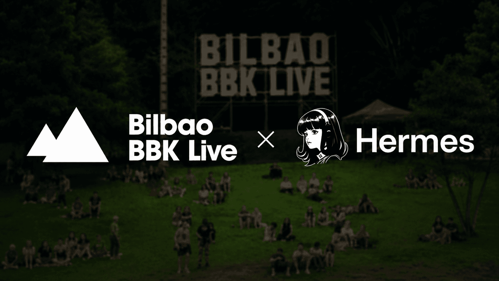 Bilbao BBK Live and Hermes over the festival grounds