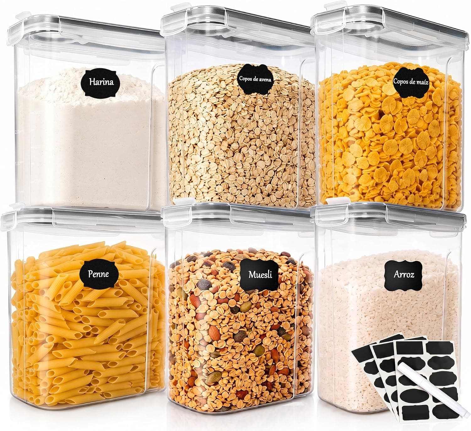 GoMaihe 4L Airtight Food Containers (6-pack)